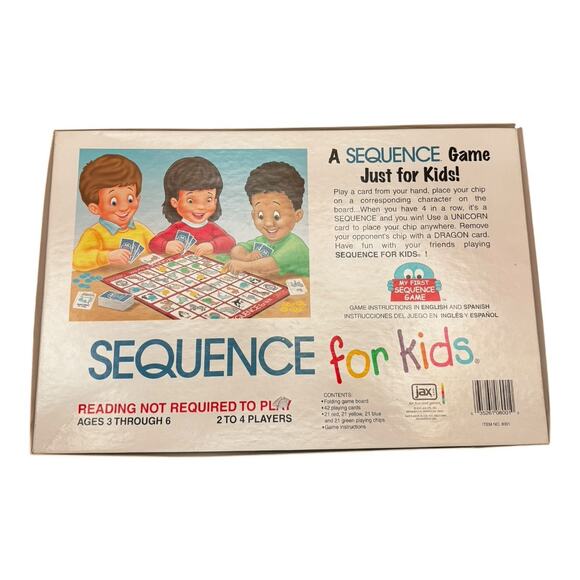 Jax Sequence for Kids Board Game Vintage‎ 2001 - 100% Complete - Picture 2 of 6